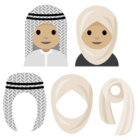 Imágenes diseñadas por la ilustradora Aphee Messer como propuesta para nuevos emojis con velo.