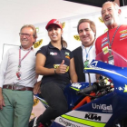Ángel Viladoms, María Herrera, Fernando Fernández y Karlos Arguiñano, hoy en Motorland (Alcañiz).