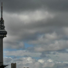 Imagen de Torrespaña, en Madrid, centro de los servicios informativos de RTVE e imagen de la televisión estatal española.