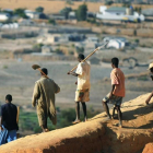 Mineros un un pueblo del sur de Magadascar.