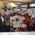 Un instante tras la entrega de los premios del concurso educativo ‘Un periódico para papá’.