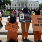 Protesta contra la prisión de Guantánamo frente a la Casa Blanca el pasado viernes.