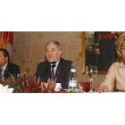 Martín Granizo, Conde Pumpido y Rodríguez Rey, en una reunión de fiscales sobre cooperación internac