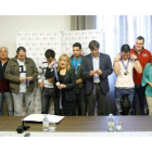 Isabel Carrasco, presidenta de la Diputación, junto a los representantes leoneses en el Europeo.