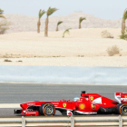 Fernando Alonso, en plena acción con su Ferrari, en el último Gran Premio.