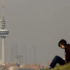 La ciudad de Madrid mostraba ayer este aspecto en relación con la contaminación.