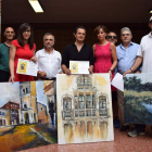 El concurso de pintura rápida y los bailes regionales, dos clásicos del día grande. R. PRIETO