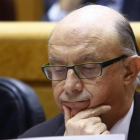 El ministro de Hacienda, Cristóbal Montoro, el pasado 21 de febrero en el Senado.