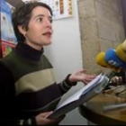 La concejala del PSOE en Ponferrada, Olga Cañada, ayer en el despacho municipal de su grupo