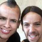 Cristina Pedroche y David Muñoz se intercambian las caras en un vídeo subido a Instagram.