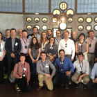 Foto de familia de los investigadores y doctorados participantes en el evento técnico celebrado en las instalaciones de la Ciuden
