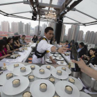 Una cena entre los rascacielos de Shangái