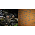 Dos de las imágenes -Villafranca del Bierzo, localidad natal de ambos autores, y un texto con firma de Pereira- que pueden verse en la muestra.