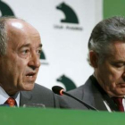 El gobernador del Banco de España, Miguel Ángel Fernández Ordóñez, con Miguel Blesa.