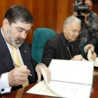 Chamorro y Melchor Moreno el día que presentaron su candidatura