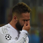 Carvajal, entre lágrimas, después de lesionarse en la final de la Champions.