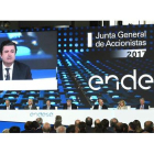 El presidente de Endesa, Borja Prado, durante la junta de accionistas de la compañía hace un mes.