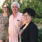Inmaculada Canedo, Pedro Rodríguez y Esther González anuncian la unificación de las listas. A. V.