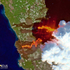Imagen de satélite de la isla de La Palma. COPERNICUS