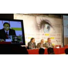 Juan Gascón, Víctor Izquierdo y Carlos Maza, ayer durante la clausura del Enise.