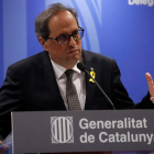 Torra comparece en la librería Blanquerna. JUAN CARLOS HIDALGO