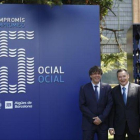 Carles Puigdemont (izquierda) y Àngel Simón.