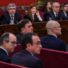 Jordi Sànchez, Jordi Turull, Josep Rull y Oriol Junqueras durante el juicio del procés en el Tribunal Supremo.