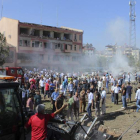 La comisaría de la provincia de Elazig, lugar donde estalló uno de los coches bomba. STR
