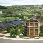 Recreación del Museo de la Energía con el Bosque Carbonífero a la izquierda. DL