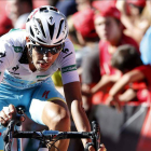 El ciclista italiano del equipo Astana, Fabio Aru, a su llegada a la meta.
