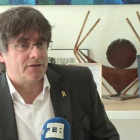 Declaraciones a EFE del expresidente de la Generalitat, Carles Puigdemont, en una entrevista en Waterloo.