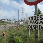 Campamento de Endesa en Cubillos, en una imagen del pasado mes de julio. L. DE LA MATA