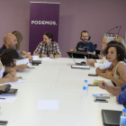 Reunión en Podemos para el análisis de resultados y de la situación del partido. VÍCTOR LERENA