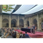 El procurador de Podemos en su intervención ante las Cortes de Castilla y León reunidas en San Isidoro