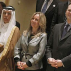Trinidad Jiménez, en la foto de familia en la reunión del Grupo de Contacto sobre Libia.