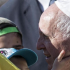 El papa Francisco este pasado domingo durante la visita que hizo a la parroquia de San Pier Damiani, a las afueras de Roma.