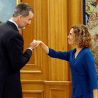 El rey Felipe recibe a la presidenta del Congreso, Meritxell Batet, quien le comunica la composición de la Cámara. BALLESTEROS