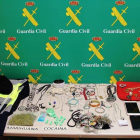 Efectos incautados durante la intervención. GUARDIA CIVIL