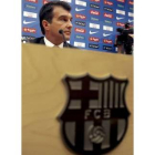 El presidente del Barcelona en la rueda de prensa que ofreció ayer