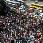 Imagen de la protesta en Bangalore.