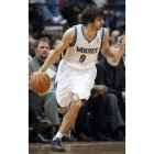Ricky Rubio en su debut con los Timberwolves de Minnesota.