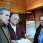 José Ángel Garay, Rodrigo Sanz y Mariano Rojo, durante una reunión en una imagen de archivo