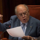 El ex presidente de la Generalitat, Jordi Pujol, durante su comparecencia ayer.