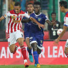El lacianiego Valdo, con el balón en los pies, durante el primer partido de la Superliga India