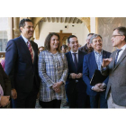 García Cirac, junto a autoridades locales y provinciales, en la inauguración de las obras. MONTESINOS