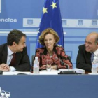 Zapatero, Salgado y Díaz Ferrán, en la reunión con los presidentes del Business Europe.