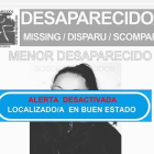 El cartel con la imagen de la menor