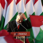 Viktor Orbán durante la campaña electoral.