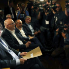 Puigdemont en la reunión del consejo nacional del Pdecat. T. ALBIR