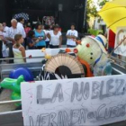 Imagen del concurso de calabazas gigantes celebrado ayer en Cueto.